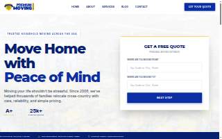 Premium Moving Services website