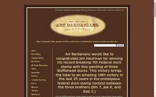 Art Barbarians Wildlife Art and Custom Picture Framing website