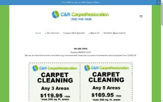 C&R Carpet Restoration website