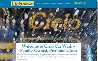 Cielo Car Wash website