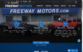 Freeway Motors of Rogers website