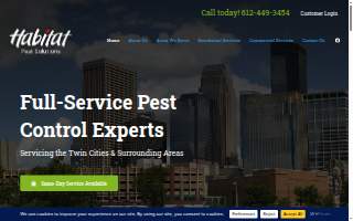 Habitat Pest Solutions of Rogers website