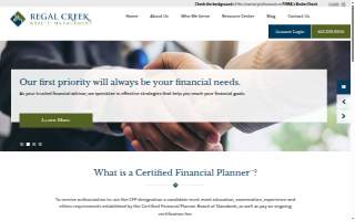 Regal Creek Wealth Management website