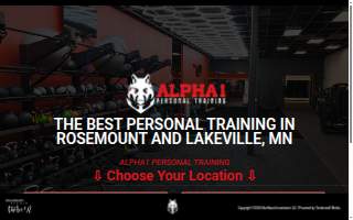 Alpha 1 Personal Training - Rosemount website