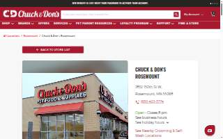 Chuck & Don's Pet Food & Supplies of Rosemount website