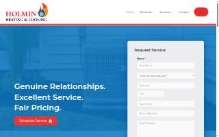 Holmin Heating & Cooling website
