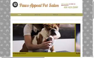 Paws Appeal Pet Salon website