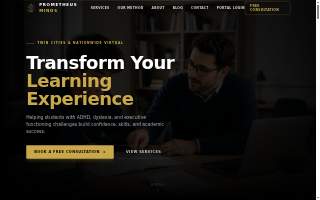 Prometheus Minds – ADHD & Executive Function Tutoring of Rosemount website