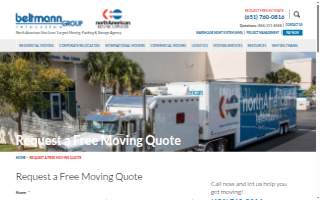 Beltmann Moving and Storage website
