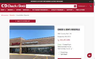 Chuck & Don's Pet Food & Supplies of Roseville website