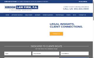 Krogh Law Firm, P.A. of Shoreview website