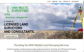 Van Neste Surveying website