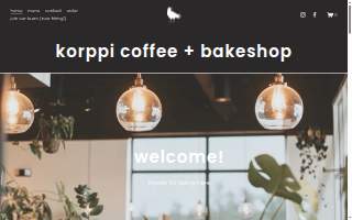 Korppi Coffee + Bakeshop website