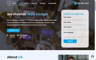 911 Geeks Website Design & SEO of Savage website