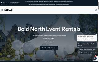Bold North Event Rentals of Savage website