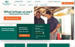 Christian Brothers Automotive Savage website