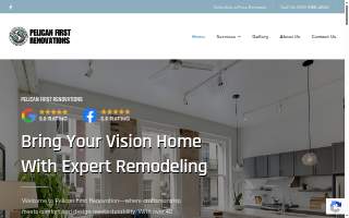 Pelican First Renovations website