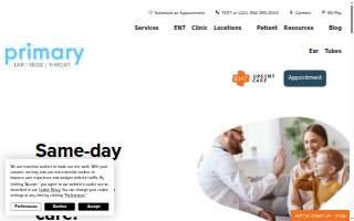 Primary ENT of Savage website