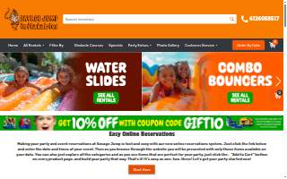 Savage Jump Inflatables website