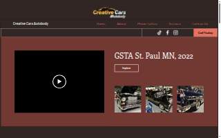Creative Cars Autobody website