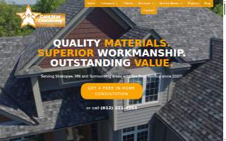 Gold Star Contracting website
