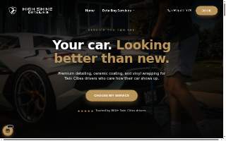 High Shine Detailing website