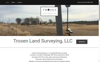 Trosen Land Surveying of Shakopee website