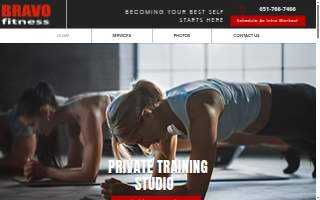 Bravo Fitness website