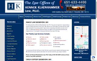 Hennek Klaenhammer Law, PLLC website