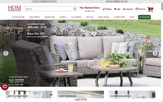 HOM Furniture of Shoreview website