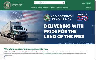 Old Dominion Freight Line of Shoreview website