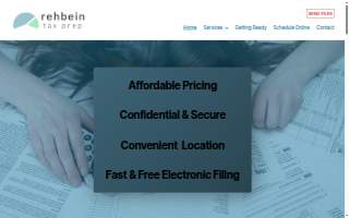 Rehbein Tax Prep website