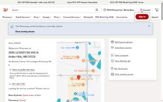 Walgreens Pharmacy of Shoreview website