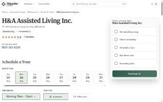 H&A assisted living website