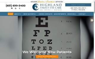Highland Family Eye Care of South St. Paul website