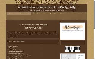 Advantage Court Reporting, LLC website