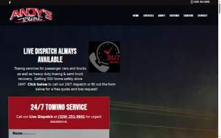 Andy's Towing of St. Cloud website