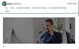 Hanson Law Office PA website