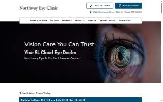Northway Eye Clinic & Contact Lens Center website