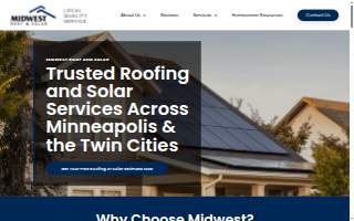 Midwest Roof & Solar website