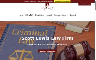 Scott Lewis law firm website