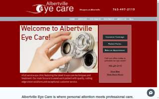 Albertville Eye Care website