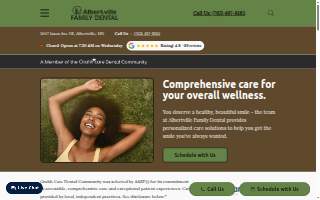 Albertville Family Dental website