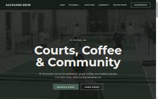 Backhand Brew website