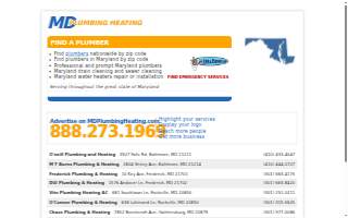 M & D Plumbing & Heating & AC website