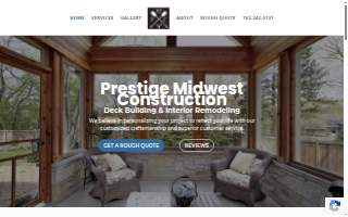 Prestige Midwest Construction website