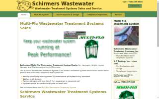 Schirmers Wastewater & SP Testing, Inc. website