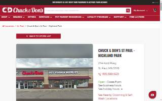 Chuck & Don's Pet Food & Supplies of St. Paul website