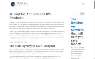 CLAW Tax Group of St. Paul website