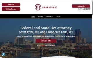 Johnson Tax Law P.C. of North St. Paul website